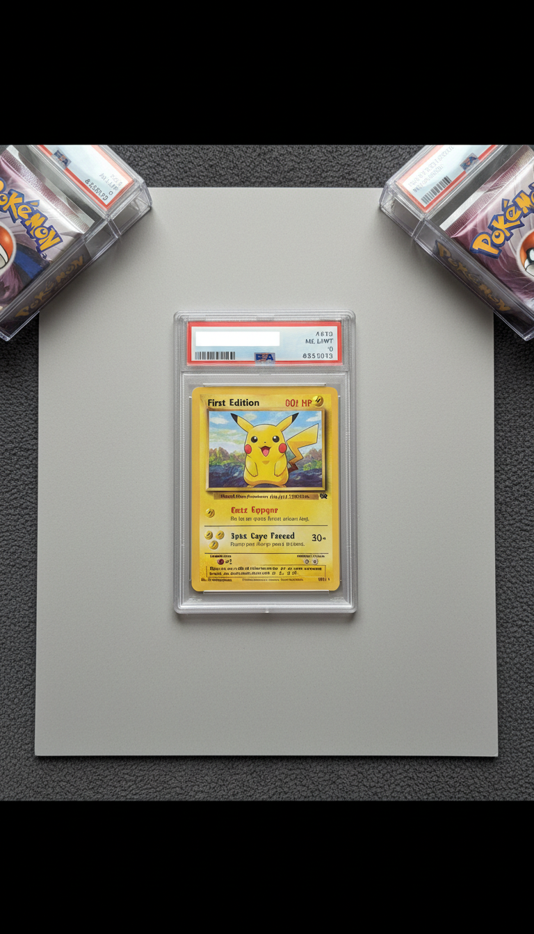 Graded Pikachu First Edition Card