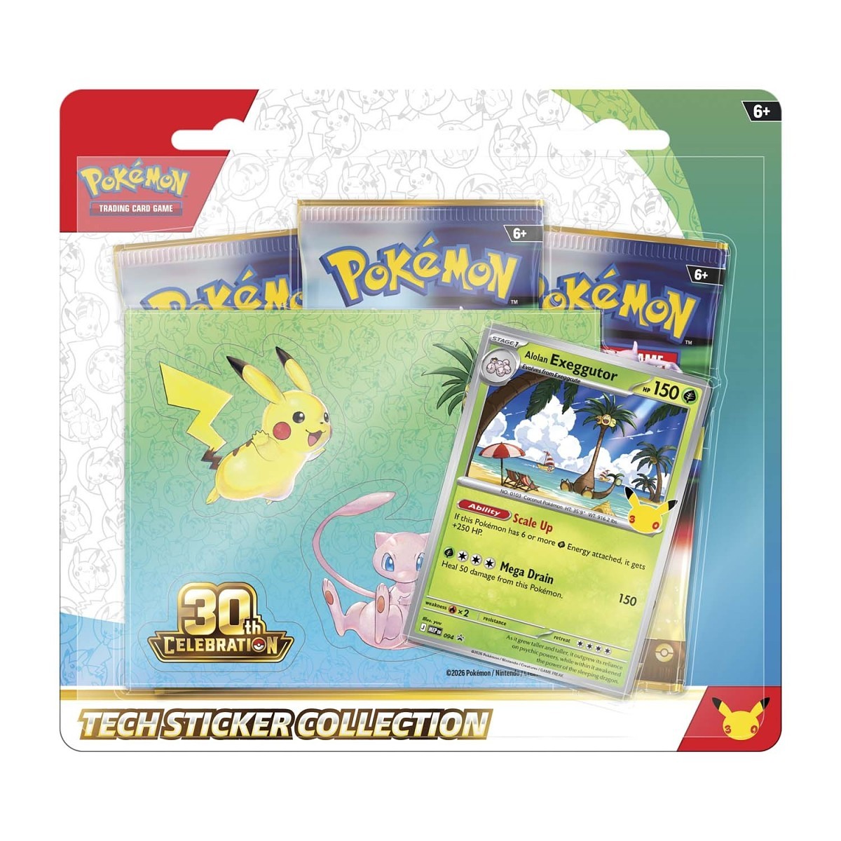 (Preorder) Pokémon 30th Celebration Tech Sticker Collection (Alolan Exeggutor)