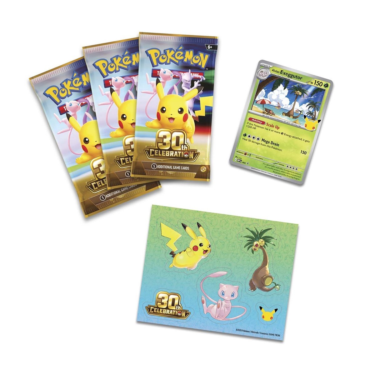 (Preorder) Pokémon 30th Celebration Tech Sticker Collection (Alolan Exeggutor)